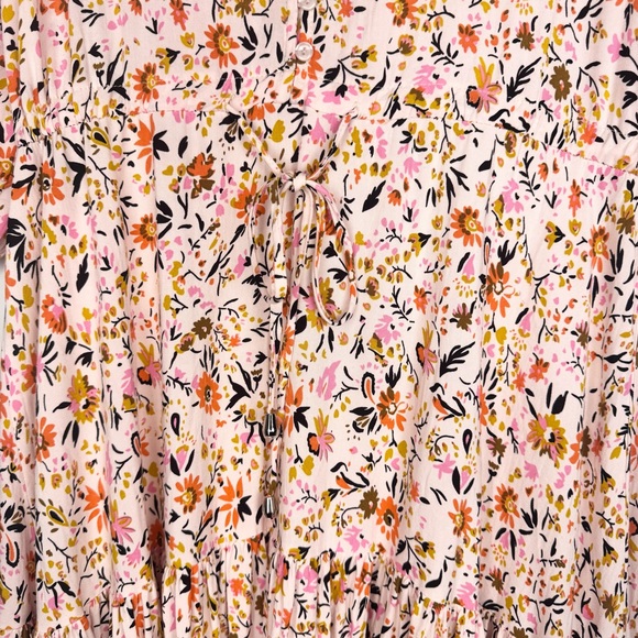 Petal & Pup Multicolor Floral Kelda Maxi Dress 3/4 Sleeves Size M Spring Flowy - Picture 7 of 13